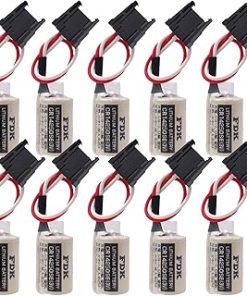 (10-Pcs) 3V CR14250SE PLC Battery for FDK/Sanyo CR14250SE, AB 1747-BA, 1769-BA, 1756-BA1, TL-2150/C, 1746-BAS, 1747-PT1, SLC-5/01/02/03/04/05, SLC-500 Series Controls Backup Power Supply