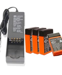 (1 Count) QA109600 QD109300 AC 100V ~ 240V Battery Charger with (4 Count) 6V 2100mAh BA225030 HBC Radiomatic Battery for BA2253000 Pump Truck Remote Control Battery