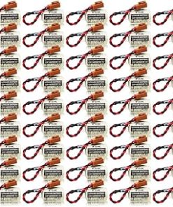 «45 Pack» 3V 1800mAh CR14250SE Non-Rechargeable Lithium Battery Compitable for FDK 1/2AA PLC Battery with Brown Plug
