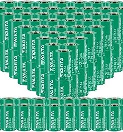 «100 Pack» 3V 950mAh CR1/2AA Non-Rechargeable Lithium Battery for VARTA CR1/2AA Series Battery, green