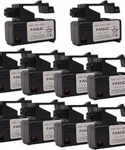 (10-Pcs) A98L-0031-0028 3V 1750mAh PLC Lithium Battery Replacement for FANUC A02B-0323-K102 CNC Machining Dedicated Battery (3 Volt, 1.75 Ah, Non-rechargrable)