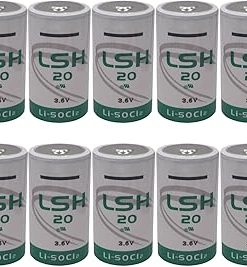 (10 Pack) LSH20 3.6V D 13000 mAh Lithium Thionyl Chloride Battery for Alarm Systems GPS Systems Battery Non-Rechargeable