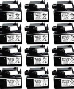 (12 Pack) A98L-0031-0028 3V 1750mAh PLC Battery Replacement for Fanuc A98L-0031-0028/A02B-0309-K102 Battery with 3P Plug