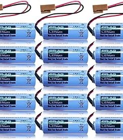 (15 Count) 1800mAh 3V BR-AG Battery for BR-AG 3V Lithium Battery with Brown Plug