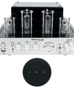 (1) Rockville BluTube 70w Tube Amplifier/Home Theater Stereo Receiver w/Bluetooth Bundle with (1) Rockville Mini WiFi Music Player Wireless Audio Streaming Multiroom Stereo Receiver (2 Items)