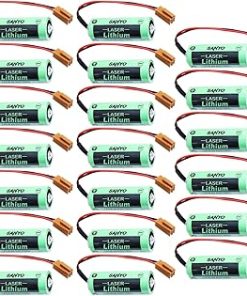 (20 Pack) CR17450SE-R 3V 2500mAh PLC Replacement Battery for CR17450SE-R A98L-0031-0012 CNC Series with Brown Plug