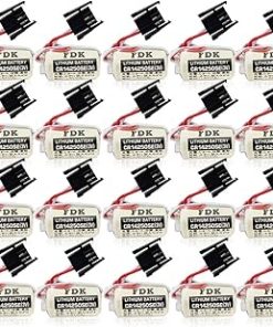 (20 Pack) 1000mAh 3V CR14250SE 1/2AA Non-Rechargeable Lithium Battery for FDK 1747-BA Backup Power Supply with Black Plug