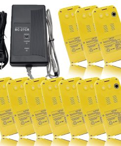 (1 Count BC-27CR Battery Charger+10 Count BT-52QA Batteries) 3 Pin Female Plug for Top-con Total Station BT-50Q and BT-52QA Batteries