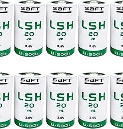(10 Pack) LSH20 Battery 3.6V 13000mAh Size D Lithium Battery for LSH20 Battery for Alarm and GPS Systems