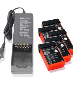 (1 Count) QA109600 QD109300 AC 100V ~ 240V Battery Charger with (5 Count) 6V 1500mAh BA225030 HBC Radiomatic Battery for BA2253000 Pump Truck Remote Control Battery