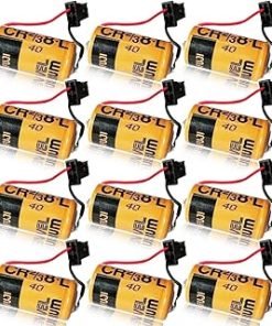 «12 Pack» 3V 2000mAh CR2/38. L Battery Replacement for Fuji CR2/3 8. L 3V PLC Lithium Battery FDK CR2/38. L with Black Plug CR-2/3 8. L