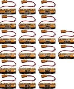 (20 Pack) CR8.LHC 3V 2600mAh Replacement Lithium Battery for Fuji fdk cr8-lhc PLC Controller Backup Battery with Brown Plug