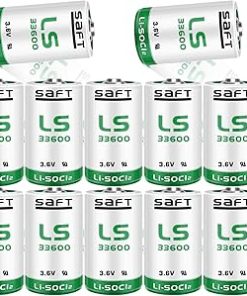 （12 Pack） for Saft LS33600 LS 33600 3.6V Battery 17000mAh LS33600 D Size 3.6V Lithium Thionyl Chloride Battery