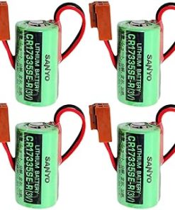 ﹙▷ 4 Pcs ◁﹚3V 1800mAh PLC Replacement Battery with Plug for SANYO CR17335SE-R