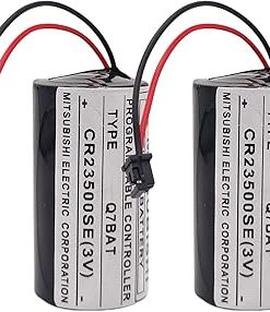 (2-Pack) 3V CR23500SE 6000mAh Battery for Mitsubishi Q Series Battery Q7BAT/CR23500SE 3V PLC Battery