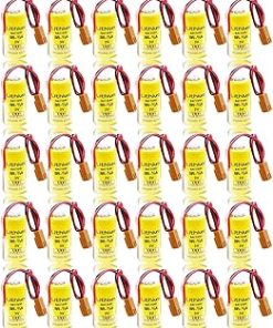 «30 Pack» 3V 1600mAh Br-2/3a Lithium Battery Replacement for FANUC A98L-0031-0006 PLC Industrial Lithium with Brown Plug