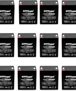 (12 Pack) ExpertPower 12V 5Ah Home Alarm Battery With F1 Terminals || EXP1250