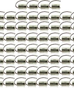 «60 Pack» 3V 1800mAh CR17335SE Non-Rechargeable Lithium Battery Compitable t for FDK CR17335SE 3V Epson Robot Controller RC Series Battery R13B060003 with White Plug