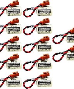 (12 Pack CR14250SE 3V 1800mAh Lithium Battery Replacement for FDK CR14250SE for 1747-BA Backup Power Supply with Brown Plug