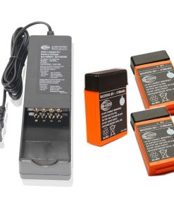 (1 Count) QA109600 QD109300 AC 100V ~ 240V Battery Charger with (3 Count) 6V 2100mAh BA225030 HBC Radiomatic Battery for BA2253000 Pump Truck Remote Control Battery