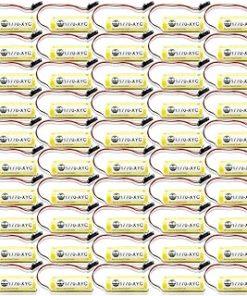 «50 Pack» 3V 1800mAh 1770-XYC Replacement Lithium Battery Compitable for Allen Bradley PLC 1770-XYC/A 1770-XYB 1756-BA1 with Black Plug