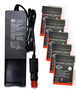 ﹙▷1 Charger+5 Battery◁﹚QA109600/ QD109300 Charger for HBC Radiomatic BA225030 Battery Charger（DC 10V-30V）