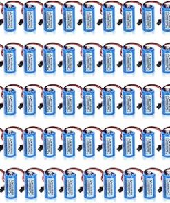 «50 Pack» 3V 1800mah Q6BAT CR17335SE-R Lithium Battery for Mitsubishi QNS System Q6BAT Q25PRHCPU Q170HBATC