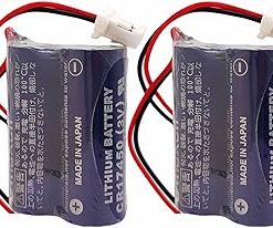 (2-Pieces 2CR17450 Battery Pack CR17450-2WK27 / D80UB016170 3V PLC Battery, 2*CR17450 Replacement Battery for Mazak QTN100 QTN150 QTN200 MTN900 Transfer Machine