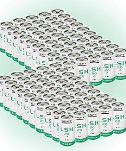 «100 Pack» 13000mAh 3.6V LSH20 Non-Rechargeable Green Lithium Battery for Saft LSH20 Size D 3.6V Lithium Battery