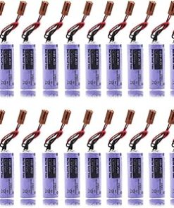 «20 Pack» 3V 1800mAh BR-AG Non-Rechargeable Lithium Battery for BR-AG 3V Battery with Brown Plug, purple