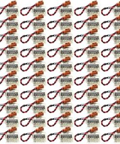«50 Pack» 3V 1800mAh CR14250SE Non-Rechargeable Lithium Battery Compitable for FDK 1/2AA PLC Battery with Brown Plug