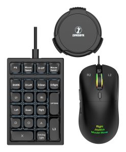 ZJFKSDYX Keyboard & Mouse for PS4 – Professional Adapter，21-Key Mechanical Keyboard, Gaming Mouse, 1:1 Controller Mapping, Plug & Play for Playing FPS, RTS, R6, Apex Legends