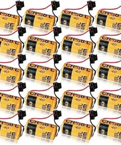 «20 Pack» 3V 2000mAh CR2/38. L Battery Replacement for Fuji CR2/3 8. L 3V PLC Lithium Battery FDK CR2/38. L with Black Plug CR-2/3 8. L