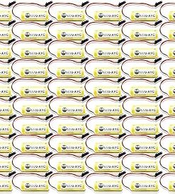 «60 Pack» 3V 1800mAh 1770-XYC Replacement Lithium Battery Compitable for Allen Bradley PLC 1770-XYC/A 1770-XYB 1756-BA1 with Black Plug