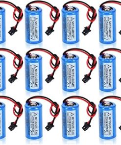«12 Pack» 3V 1800mah Q6BAT CR17335SE-R Lithium Battery for Mitsubishi QNS System Q6BAT Q25PRHCPU Q170HBATC