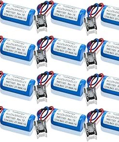 (12 Pack) 3V 1200mAh 1756-BA1 Battery for Allen Bradley 1756-BA1 for Allen Bradley Replacemen Battery, Blue