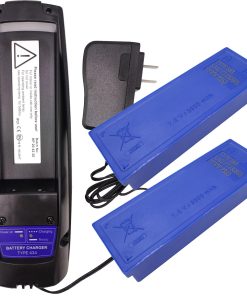 (1-Pack) 110-240V Scanreco 434 EEA4291 Battery Charger + (2-Pieces) Type 593 NIMH Rechargeable Battery 3.0Ah for SCANRECO 593/592/590/960 7.2V GP222101