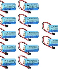 (12 Pack) CR17335SE-R Q6BAT 1800mAh 3V Replacement Battery for QNS System Q6BAT,CR17335SE-R,BKO-C10811H03 with Black Plug, blue