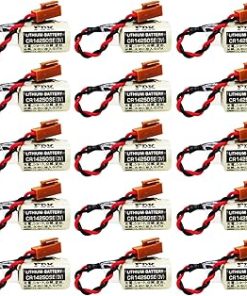 (15 Pack CR14250SE 3V 1800mAh Lithium Battery Replacement for FDK CR14250SE for 1747-BA Backup Power Supply with Brown Plug
