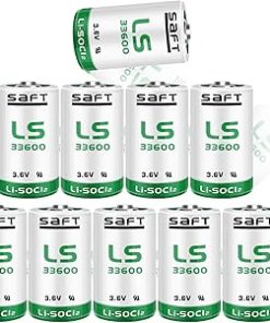 （10pcs） for Saft LS33600 LS 33600 3.6V Battery 17000mAh LS33600 D Size 3.6V Lithium Thionyl Chloride Battery