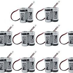 (10 Pack CR123A CR17345 3V 1400mAh Lithium Battery Pack with Plug