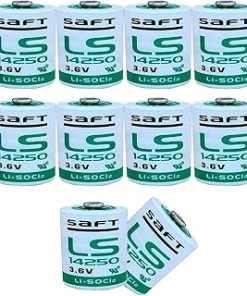 (10 Pack LS14250 3.6V 1200mAh C 1/2 AA Lithium-Thionyl Chloride Battery for LS 14250 3.6 Volt Lithium Battery for LS14250 1/2 AA 3.6v Lithium Battery