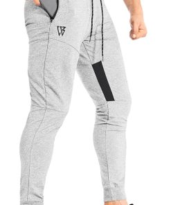 ZENWILL Mens Tapered Workout Running Pants,Gym Jogger Training Sweatpants Slim Fit with Zip Pockets