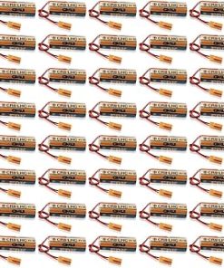 «40 Pack» 2600mAh 3V Non-Rechargeable Lithium Battery Replacement for Fuji fdk cr8-lhc PLC Controller Backup Battery with Brown Plug