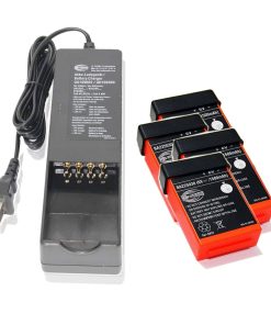 (1 Count) QA109600 QD109300 AC 100V ~ 240V Battery Charger with (4 Count) 6V 1500mAh BA225030 HBC Radiomatic Battery for BA2253000 Pump Truck Remote Control Battery