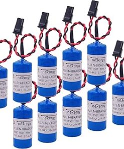 (10-Pcs) 1756-BA2 3.0V 1200mAh PLC Battery Replacement for Allen Bradley 1756-BA2 BR2/3A-AB 1745-B1 94811501 1756-L1 PLC Control Battery (3.0 Volt, 1.2 Ah, Non-rechargrable)