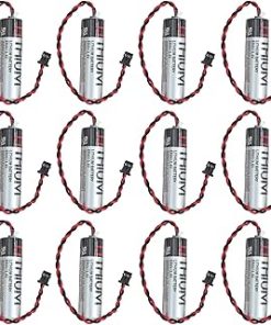 (12Pcs) ER6V/3.6V ER6VC119A/119B PLC Battery for PLC M70 3.6V 2400mAh Lithium Battery with Black Plug