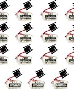 (15 Pack) Replacement for FDK CR14250SE 3V 1000mAh 1/2AA PLC Battery for 1747-BA Backup Power Supply with Black Plug