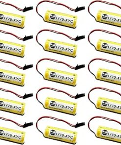 (15 Pack) 1770-XYC Battery 1800mAh 3V PLC Lithium Battery Replacement for 1770-XYC/A 1770-XYB 1756-BA1 with Black Plug