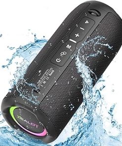 ZEALOT Portable Bluetooth Speaker, Speakers Bluetooth Wireless, Outdoor Speaker Waterproof, IPX6, 40W Loud Stereo Sound Deep Bass, Long Playtime,USB/TF/AUX, Speaker for Phone, Beach, Hiking-Black